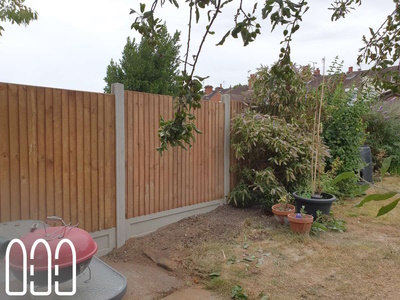 Close Board Fencing with Concrete Posts and Gravel Boards